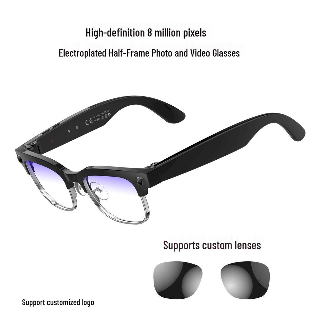 W630 Smart Glasses: 8MP Dual-Mic Noise Reduction, AI Object Recognition, HD Sound Quality, Smart Camera.