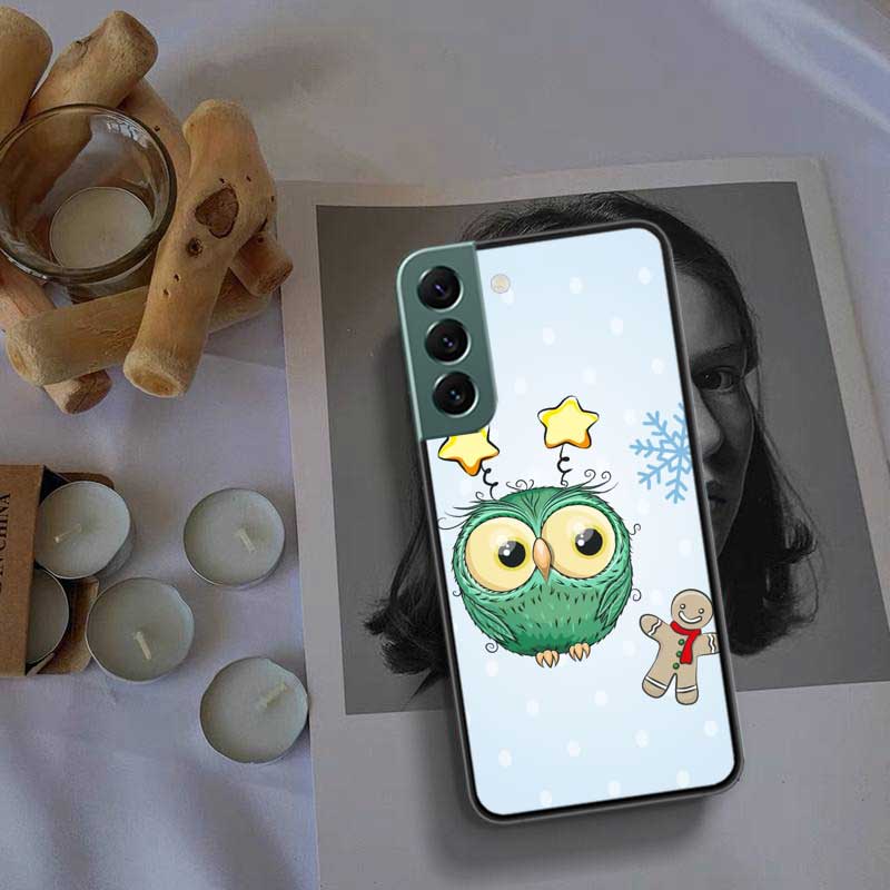 Baby Cute Owl Lover Cartoon Candy Winter Phone Case For Samsung Galaxy A12 A22 A32 A42 A52 A72 A54 A34 A24 A14 A73 A53 A33 A23 A