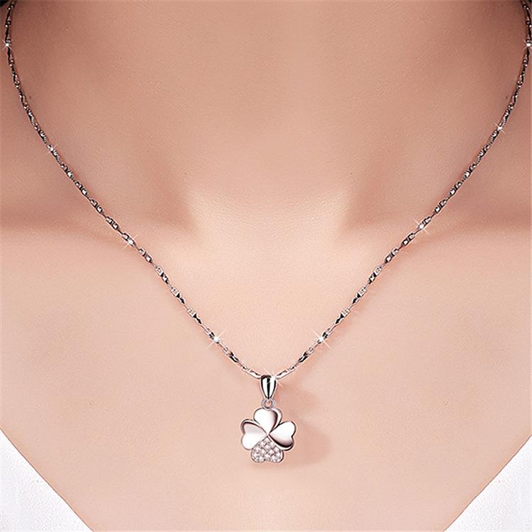 Fire-Leaf Grass Halskjede Motetilbehør Girl Clavicle Chain