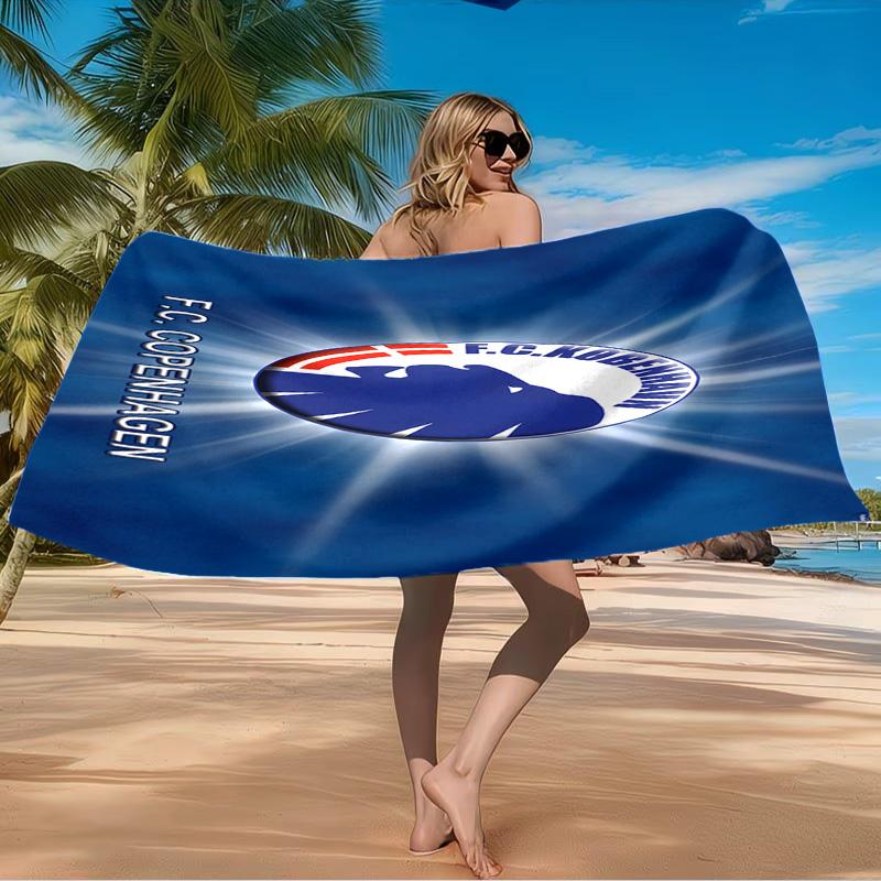 Copenhagen Lion Emblem Beach Towel Microfiber Beach Towel, Lightweight and Quick-Dry, for Summer Travel, Swimming Pool Fan Birthday Gift