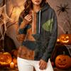 Women's Long Sleeve Halloween Print Hoodie