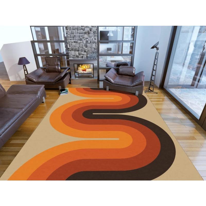 Vintage Rug Groovy Funky Rug Retro Area Rug Ben Eggehorn Rug Colorful Rug for Living Room Gift for Home Decoration Modern Rug