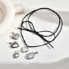 Women's Locket Pendant Necklaces Black Velvet Chain Necklace Rope Chain Heart Pendant Fashion Jewelry Gift