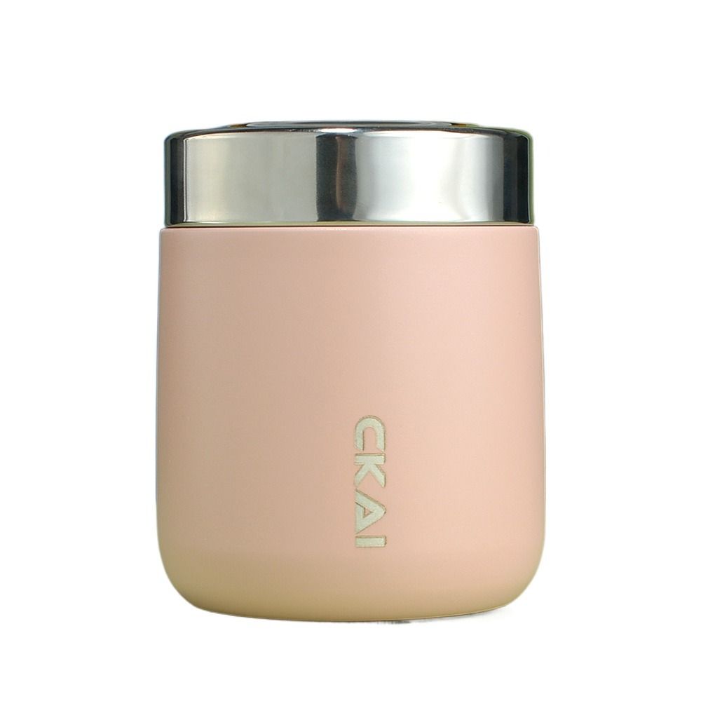 

Прочная мини-кружка из нержавеющей стали с термоизоляцией, портативная, однотонная, термос для тушения, 280 мл, герметичный контейнер для еды, офис розовый