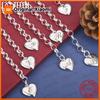 Xiaomi Exquisite 925 Sterling Silver Heart-Shaped 26-Letter Chain Bracelet for Women, Fashionable Wedding Gift, Party Jewelry