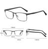 Quadratische Metall Vollrand Lesebrille Herren Business Alterssichtigkeit Brille für Ältere Blaulichtschutz Augenschutz Brille