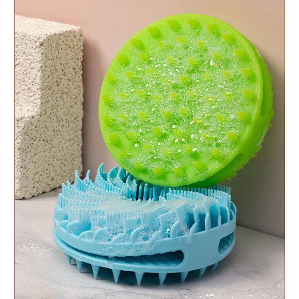 Dual Sided Silicone Bath Brush For Gentle Exfoliation And Deep Cleansing With Ergonomic Handle