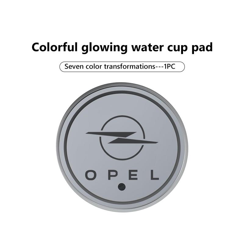 For Opel 7 Color LED Car Cup Holder Light Luminous Coaster Water Cup Pad Accessories Insignia Corsa Zafira Meriva Mokka Astra H