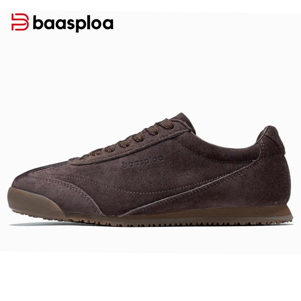 BAASPLOA Damen Flache Sportschuhe, Freizeitschuhe, Wanderschuhe, Studentenschuhe, Tennisschuhe, Atmungsaktiv, Geeignet für Personen mit schmalen Füßen