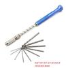 11pcs/set Blue Extended Semi-automatic 0.5-3mm Hand Twist Drill Amber Plastic Circuit Board Drilling Tool Twist Drill Set