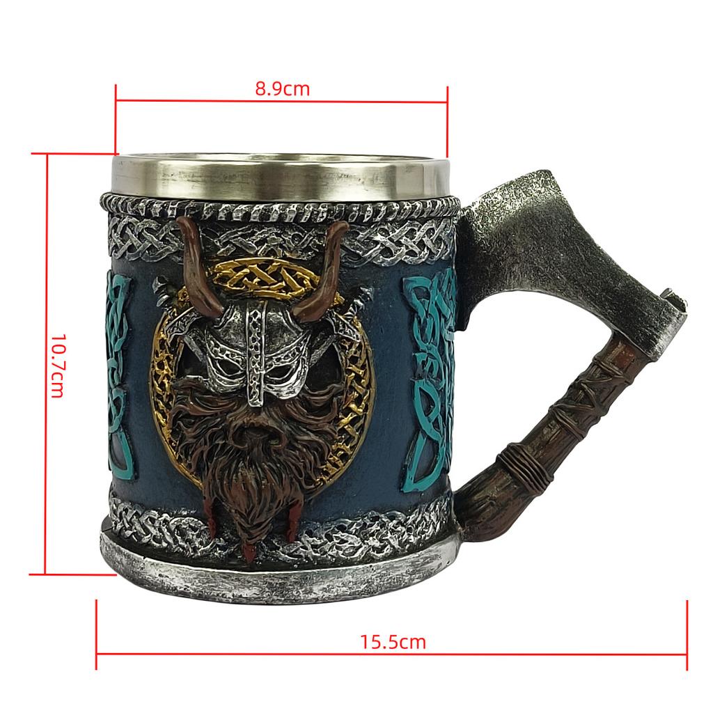 Viking Mug Battle Axe Beer Cup Medieval Viking Pirate Mugs Coffee Cup