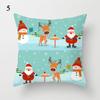 Christmas Cartoon Santa Claus Elk Penguin Decorative Pattern Pillow Case Bedroom Living Room Sofa Cinema Car Throw Pillow Case