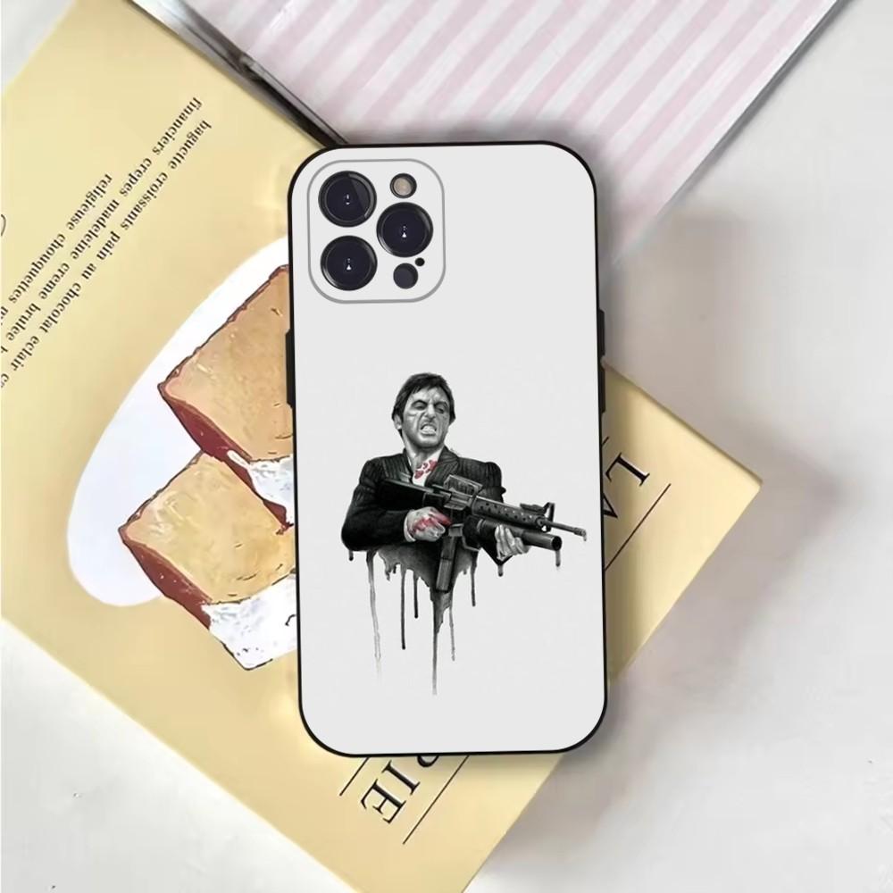 S-Scarfaces Tony M-Montana Phone Case For iPhone 16,15,14,13,12,11,Pro,X,XS,Max,XR,Plus,Mini Soft Black Cover