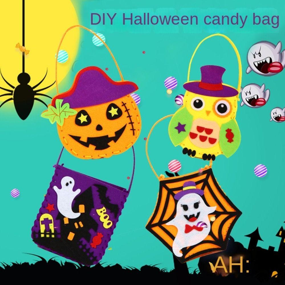 

Кошелек или жизнь DIY Хэллоуин конфеты сумка нетканая ткань тыква сумочка вечерние