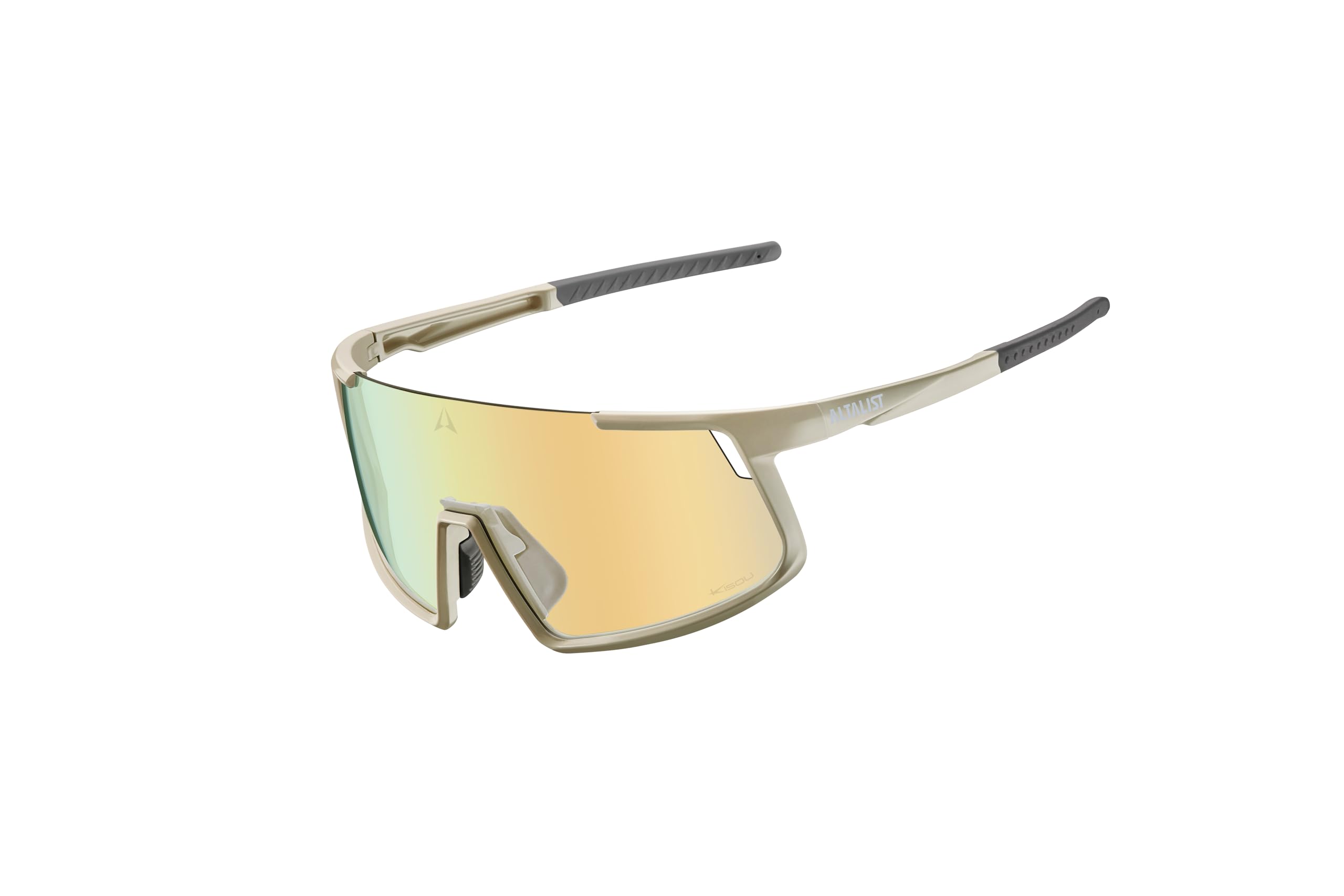 

ALTALIST KISOU CR1 Photochromic Lenses (Glossy Khaki Frame, Gold Mirror Lens)