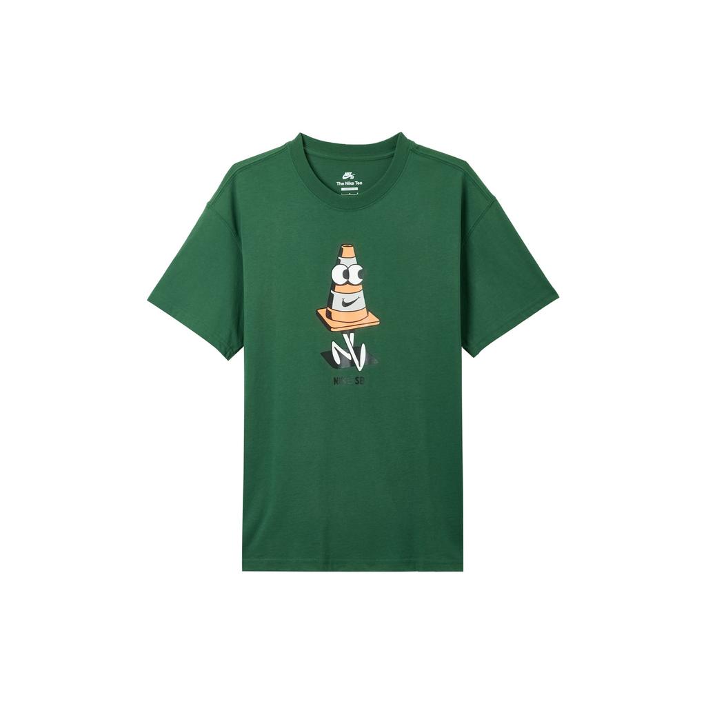 Nike T Shirts Men's Green Crew Neck Moderate DJ1225-341