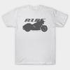 Men Black Print T-shirt Ride Vulcan 1700 Vaquero No-Cut Transfer Paper Print Cotton Tshirt