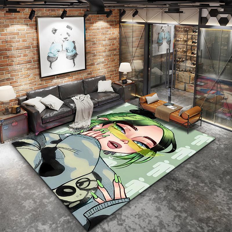 Billie Eilish Carpet Rug For Living Room Bedroom Home Sofa Decoration Kids Play Nonslip Floor Mat