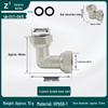 Copper 90° Elbow DN15, 4-Point Thickened Right Angle, Double Internal Thread, 6-Point Live Joint, Equal/Unequal Dia.