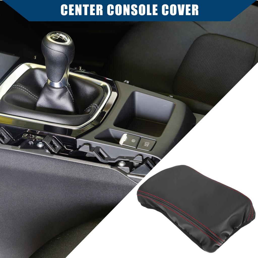 Center Console Armrest Cover for Hihaha Peugeot 208 E-208 2020-2022 / Interior Accessories / Durable Faux Leather / 1 Piece Black