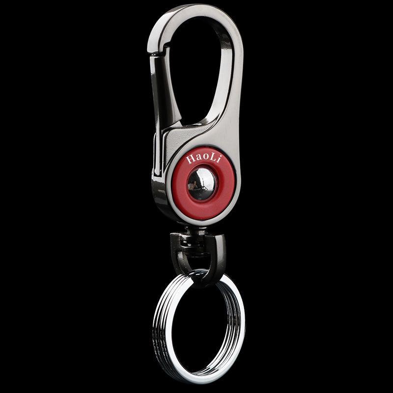 Men's Titanium Alloy Key Chain Pendant with Stainless Steel Ring
