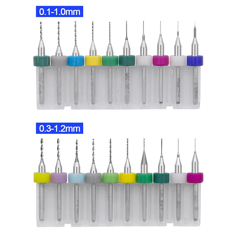 10Pcs/Set 0.1Mm-1.2Mm Hard Alloy Pcb Print Circuit Board Carbide Micro Drill Bit
