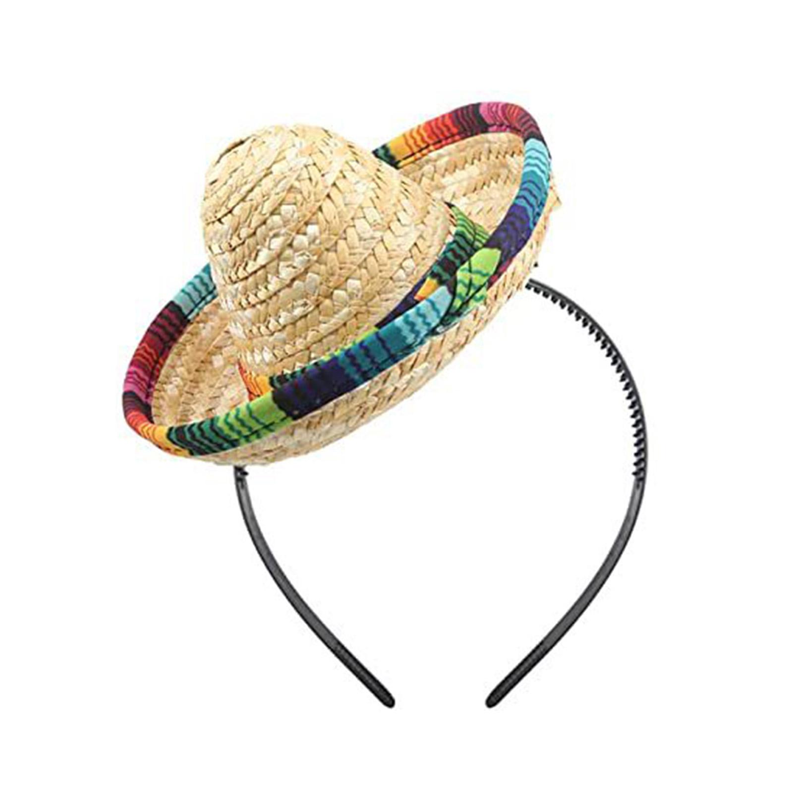 

CincoDeMayo Hat Hairband Kids Party Hat Mexicans Theme Party Headband Sombrero Cap HeadHoops Cosplay Party Decorations разноцветный
