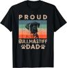 Vintage Proud Bullmastiff Dad Gifts for Men Dog Rescue Lover Gift Unisex T-Shirt