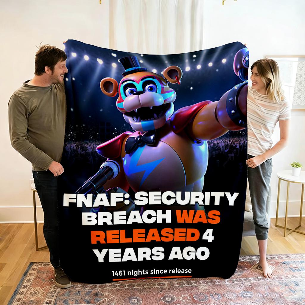 Fnaf Five-nights-At-Freddys Children Warm Soft Anime Blankets for Sofa Bed Cover Blanket Suitable for Birthday Souvenir Gifts