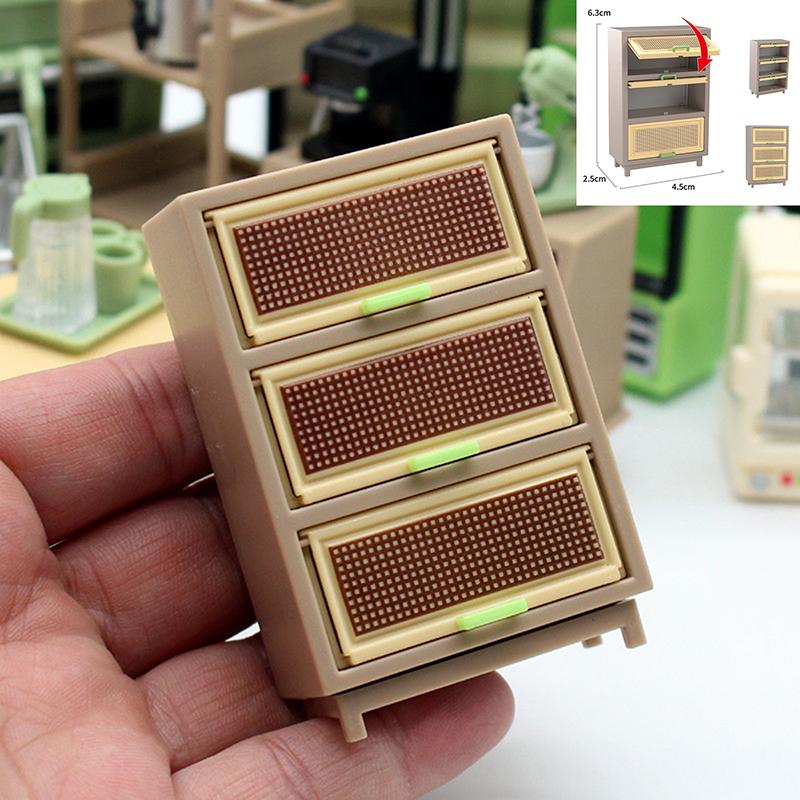 1:12 Dollhouse Miniature Grid Space Mini Juicer Kitchen Supplies Miniature Scene Model Decor Toy Doll House Accessories