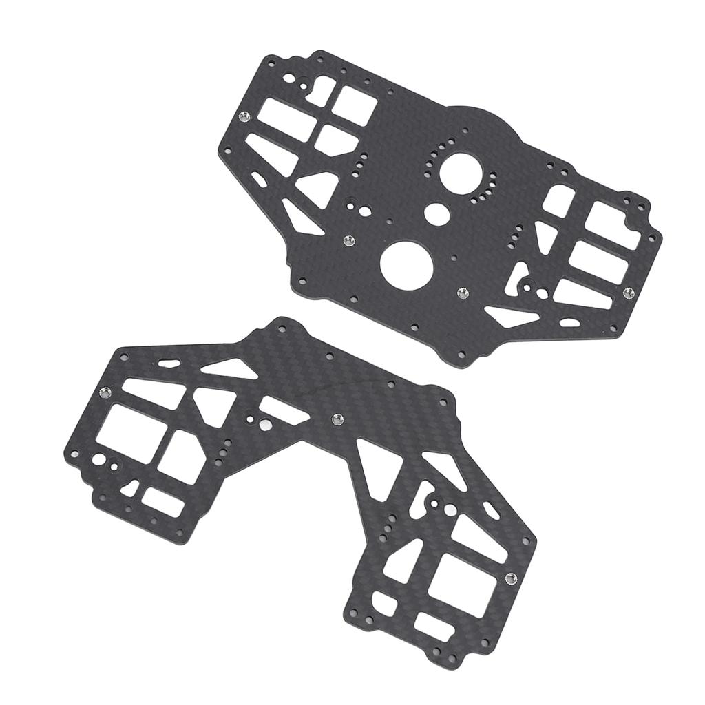 2Pcs Chassis Side Plate Set Left Right Carbon Fiber Black for Losi LMT 1:8 4WD Solid Axle RC Car