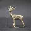 1PC Solid Brass Body Brass Animal Craft Flat Base Frame Feng Shui Decor  Study Table Decor