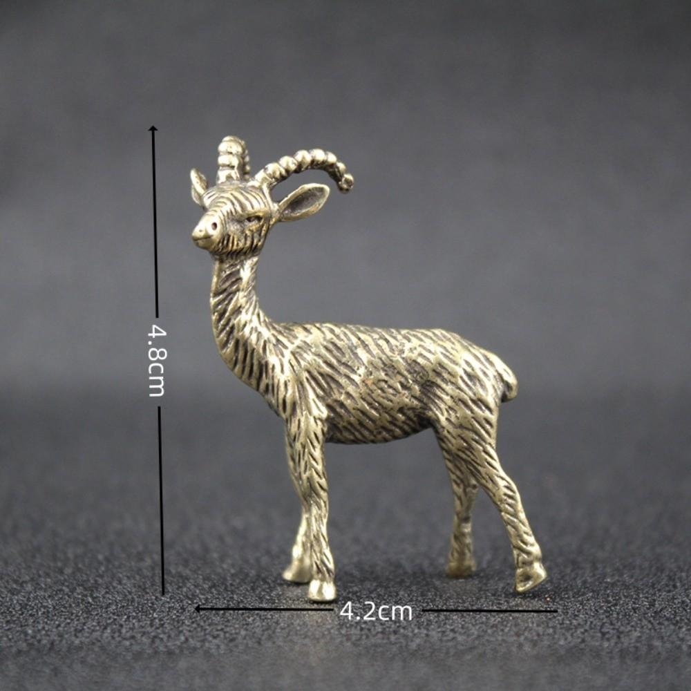 1PC Solid Brass Body Brass Animal Craft Flat Base Frame Feng Shui Decor Study Table Decor