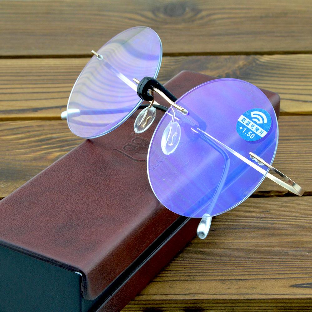 

Round Reading Glasses Men Women Portable Rimless reading glasses +0.75 +1 +1.5 +1.75 +2 to +4 +75