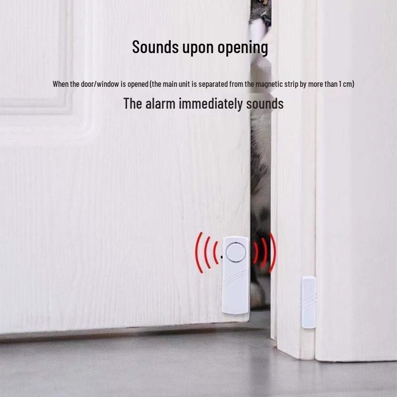 High-Decibel Entry Alarm: Magnetic Sensor for Doors & Windows