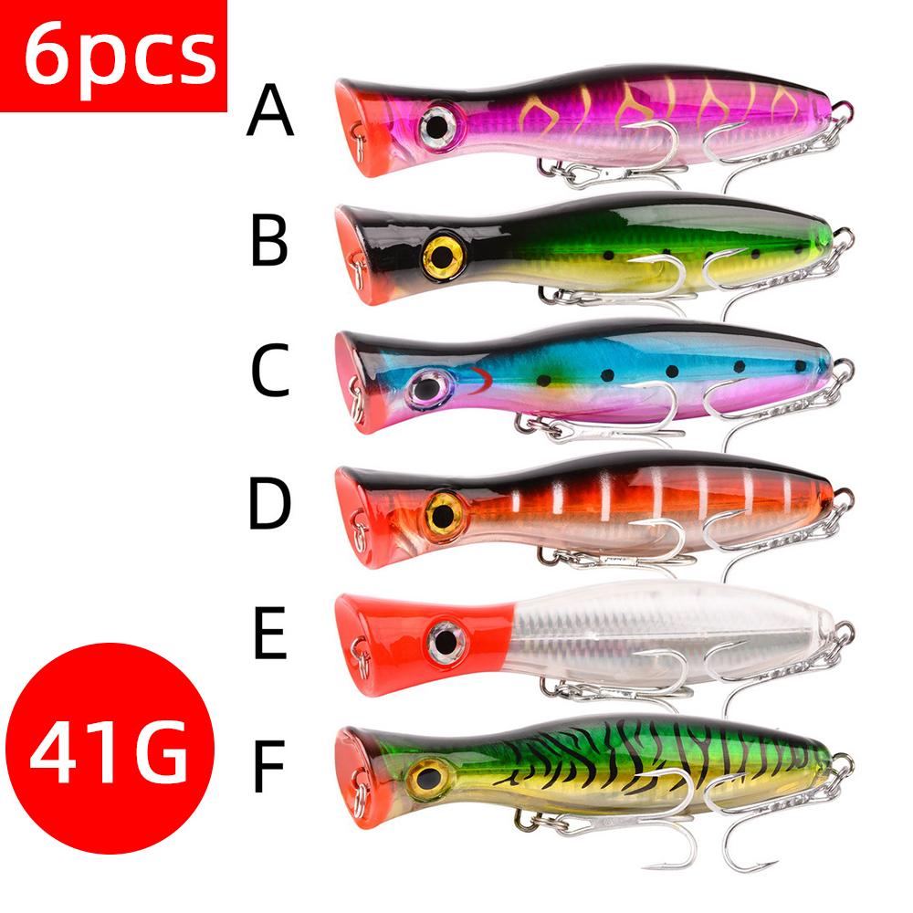 

6 шт. Поппер Рыболовные Приманки 40 г 83 г Большой Поппер Приманка для Верхней Воды Искусственная Приманка Жесткая Приманка Рыболовные Снасти Articulos De Pesca