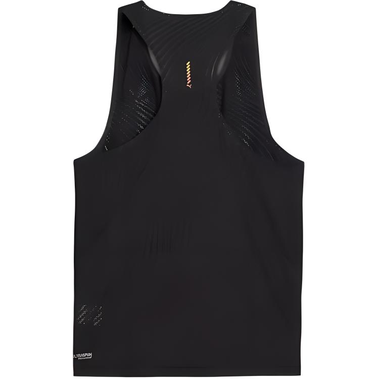 Puma Run Ultraspun Singlet Round Neck Solid Color Comfortable Sleeveless Tank Top Men Tops Black 525455-74