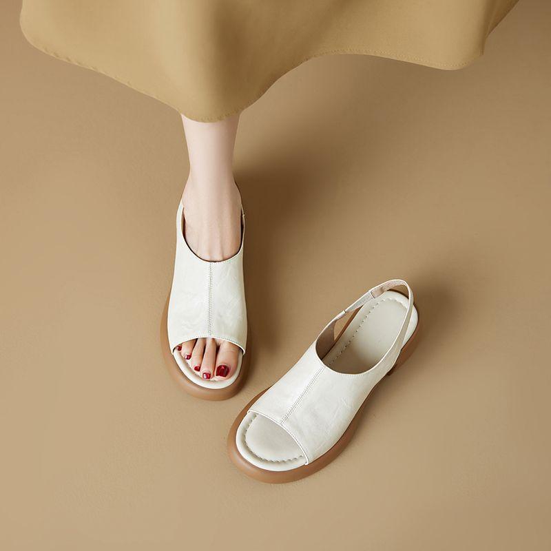 Thick-soled Chunk-heeled Sandals for Women, 2025 New Summer High-heeled Waterproof Platform, Versatile Roman Shoes for Daily Use