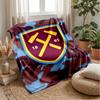 Coperta in Flanella con Stampa West Ham United, Morbida Calda Leggera Coperta da Divano Letto Campeggio