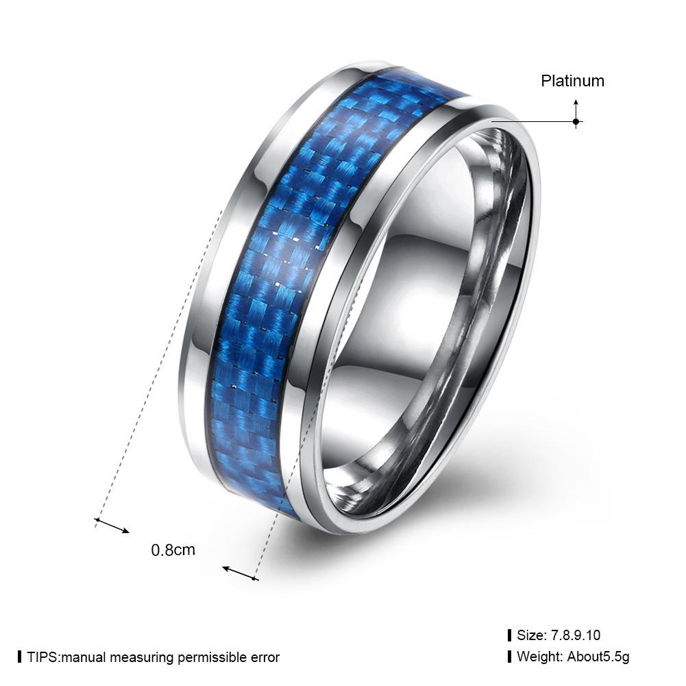 Men's Fashion Carbon Fiber Patch Ring Creative Personalized Finger Jewelry Accessory For Daily Wear