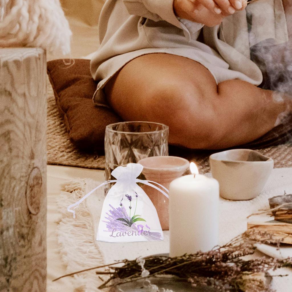  20 Pcs Empty Sachet Bag Jewelry Pouches Sacks Drawstring Herbs Storage Bags Dried Flower Gauze Lavender