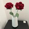 Crochet Rose Bouquet: TV Cabinet & Living Room Faux Floral Decor