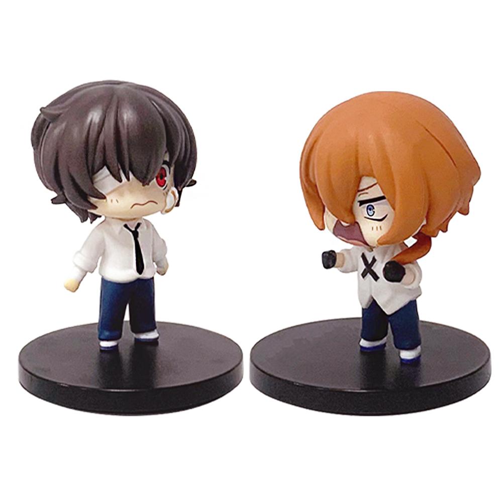 BSD Anime Figure Dazai Osamu Nakahara Chuuya Action figure Dazai cute Q edition figure PVC Model doll Room Decor Collection Gift