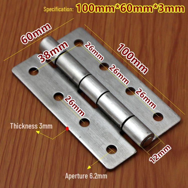 304 Stainless Steel Heavy Duty Industrial Flat Opening Thickened Mechanical Equipment Load-Bearing Hinge