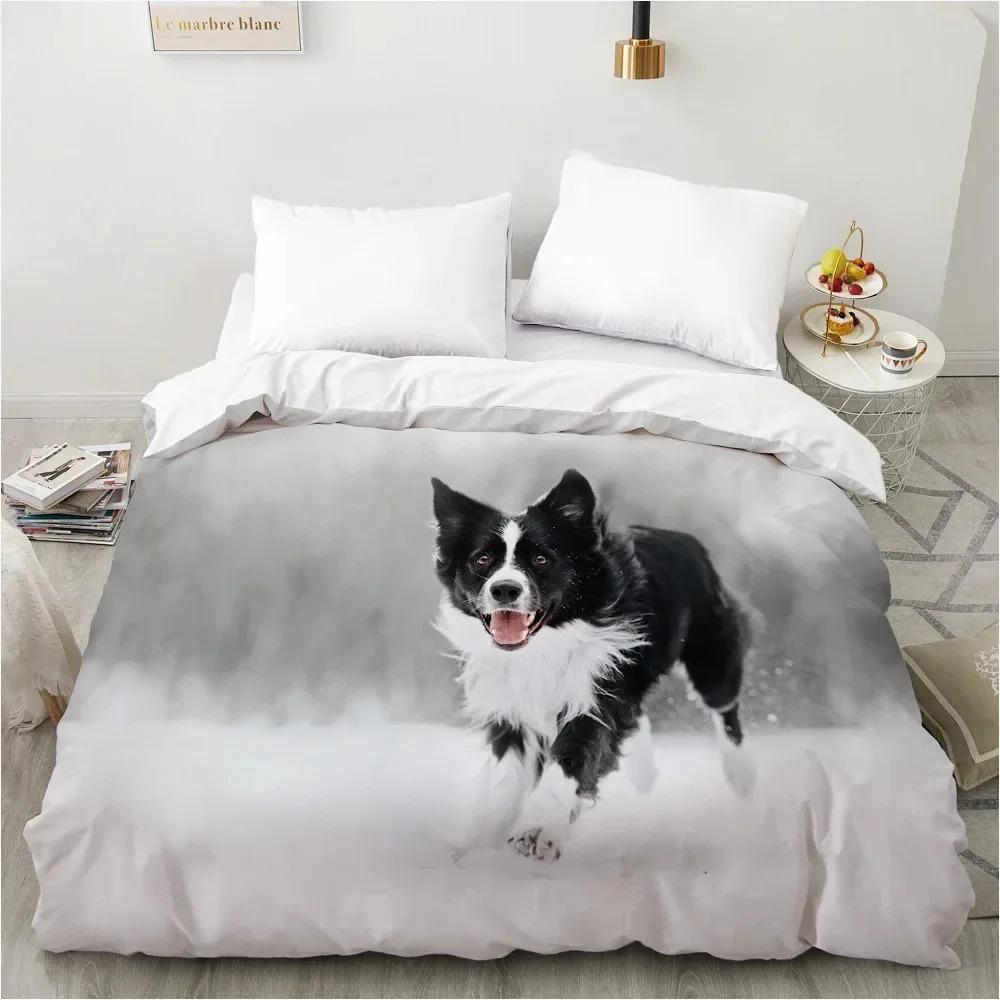 Animal Lie Down Dog Pet Bedding Set Boys Girls Twin Queen Size Duvet Cover Pillowcase Bed Adult Fashion Home Textileextile