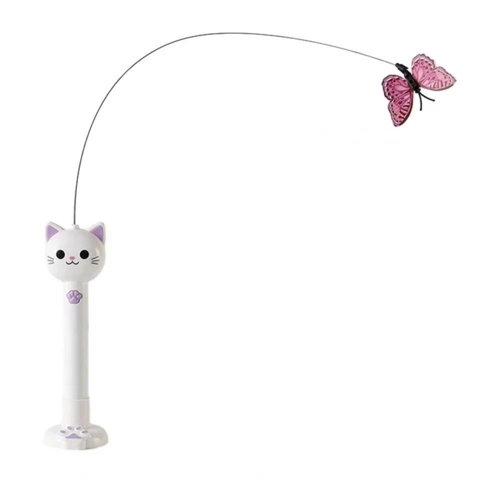 Easy to Install Automatic Cat Teaser Rotating Interactive Kitten Wand Self-Play