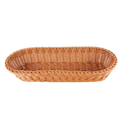 M-Modern-Oval Wicker Woven Basket Bread Basket Serving Basket, 14Inch Storage Basket For Food Fruit Cosmetic Storage Tabletop An