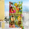 Biene Maja Customize Text Beach Towel Super Soft & Absorbent Suitable for Swimming Gym Camping Yoga Vacation