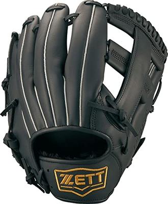 ZETT (ZETT) Baseball/Softball Glove, All-Around, Infield/Outfield, Litex, Right-Handed Throw, Black (1900), BSGB3900A, Web Belt
