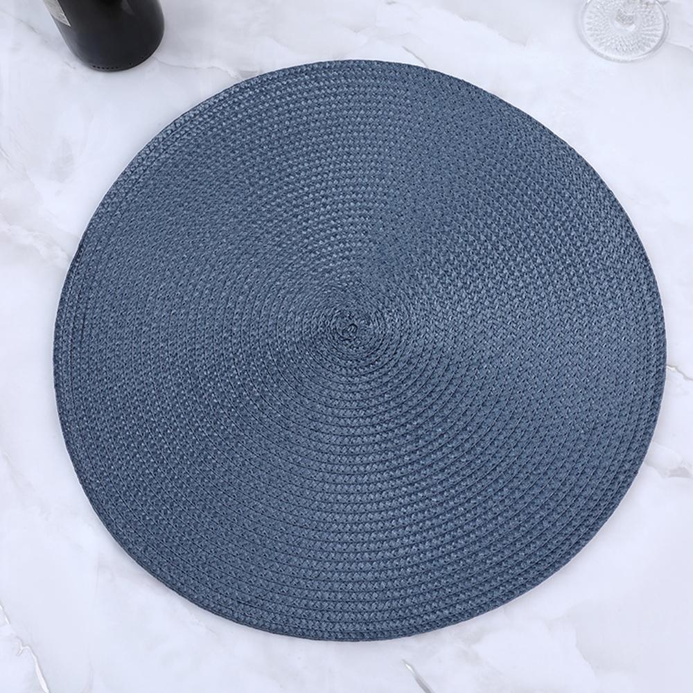38cm Kulatá Pletená Podložka na Nádobí Omyvatelná Protiskluzová Podložka pod Mísu na Jídelní Stůl Tepelně Odolná Podložka pod Sklenici Podtácky Domácí Dekorace